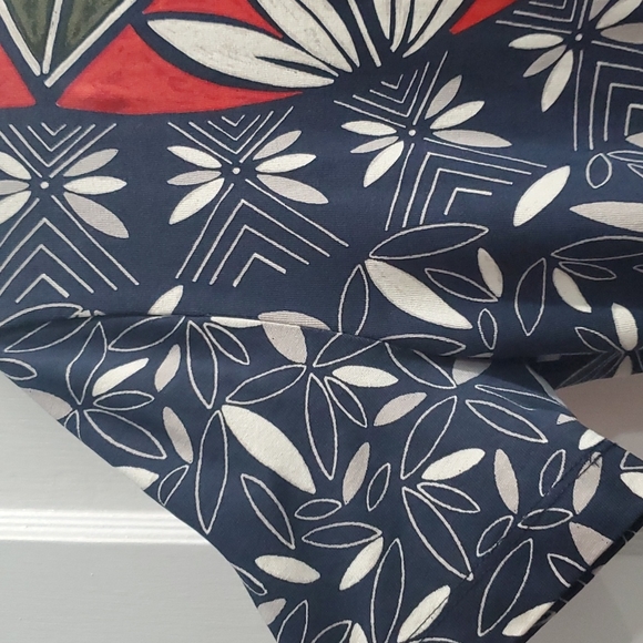 Tory Burch Navy Pottery Pima Cotton Drawstring Dress - Picture 8 of 9